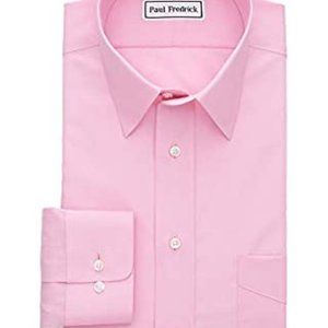 Mens Cotton Button Down Dress Shirt 17 1/2x34